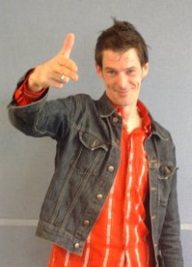 Happier times: Laurence strikes a pose at BiCon 2003